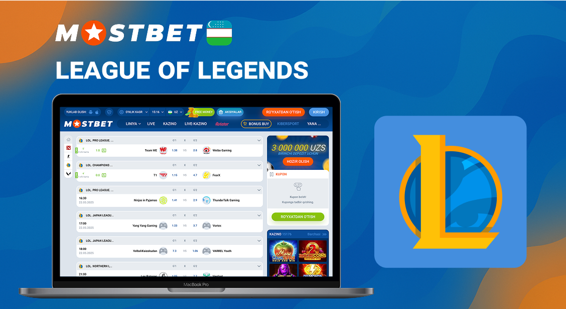 Mostbet League of Legends Tikish