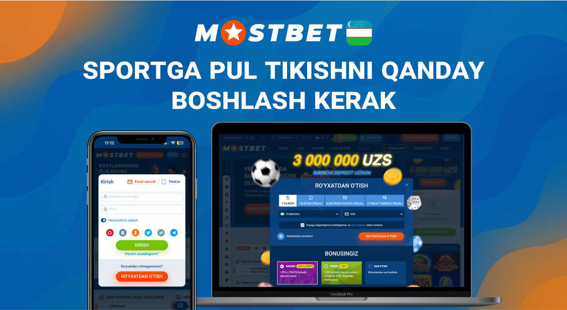 Mostbet sportga oson tikish